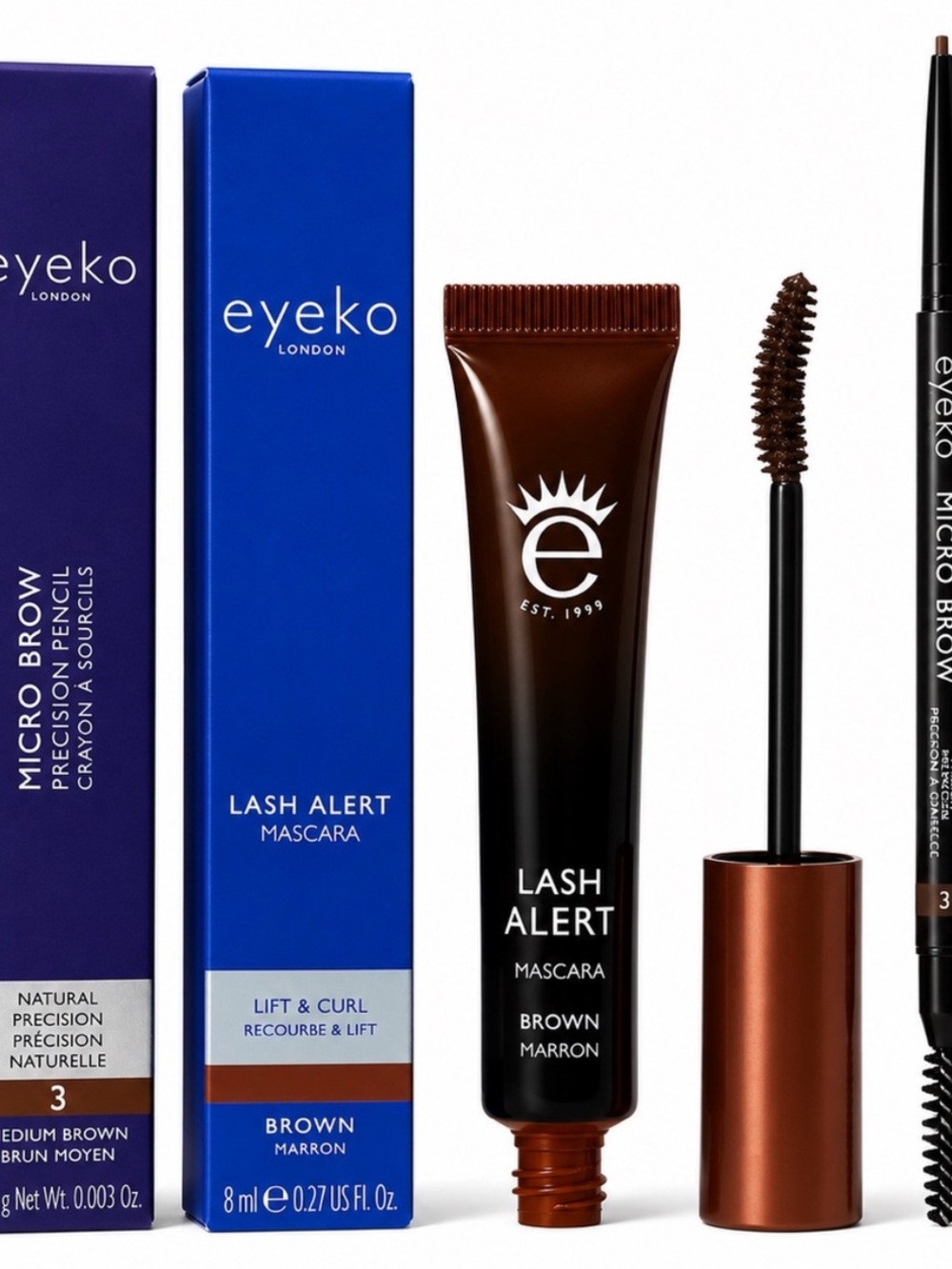 Eyeko Lash Alert Mascara & Micro Brow Pencil Medium Brown